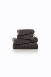 Deyongs Sereno Soft Textured Towel In 550GSM Pure Zerotwist Cotton in Charcoal - thumbnail 2