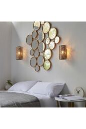 Netlighting Secret Garden Floral Leaves Design Wall Light Antique Brass E14 in Gold - thumbnail 5