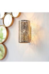 Netlighting Secret Garden Floral Leaves Design Wall Light Antique Brass E14 in Gold - thumbnail 4