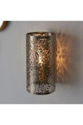 Netlighting Secret Garden Floral Leaves Design Wall Light Antique Brass E14 in Gold - thumbnail 2