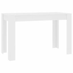 Berkfield Home Durable Dining Table White 120x60x76 cm Engineered Wood - Size: 120 x 60 x 76 cm - thumbnail 3