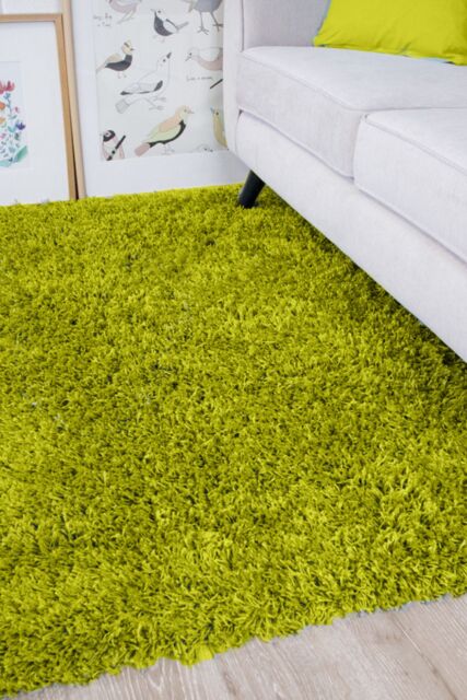 Kukoon Light Green Soft Plush Pile Fluffy Shaggy Living Room Area Rug Runner - Size: 60 cm x 230 cm - image 1