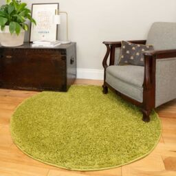 Kukoon Light Green Soft Plush Pile Fluffy Shaggy Living Room Area Rug Runner - Size: 60 cm x 230 cm - thumbnail 8