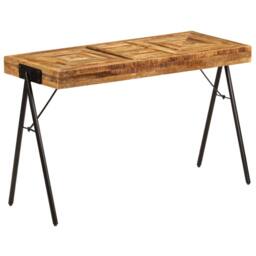 Berkfield Home Decorative Writing Table Solid Mango Wood 118x50x75 cm in Brown - Size: 118 x 50 x 75 cm - thumbnail 9