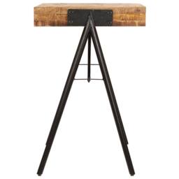 Berkfield Home Decorative Writing Table Solid Mango Wood 118x50x75 cm in Brown - Size: 118 x 50 x 75 cm - thumbnail 4