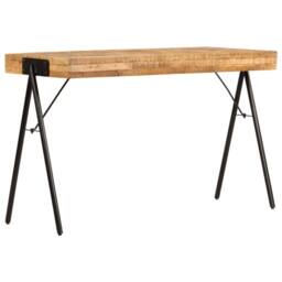 Berkfield Home Decorative Writing Table Solid Mango Wood 118x50x75 cm in Brown - Size: 118 x 50 x 75 cm - thumbnail 1