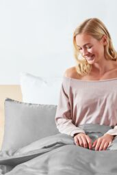 Panda London 100% Bamboo Pillowcases in Mid Grey - thumbnail 4