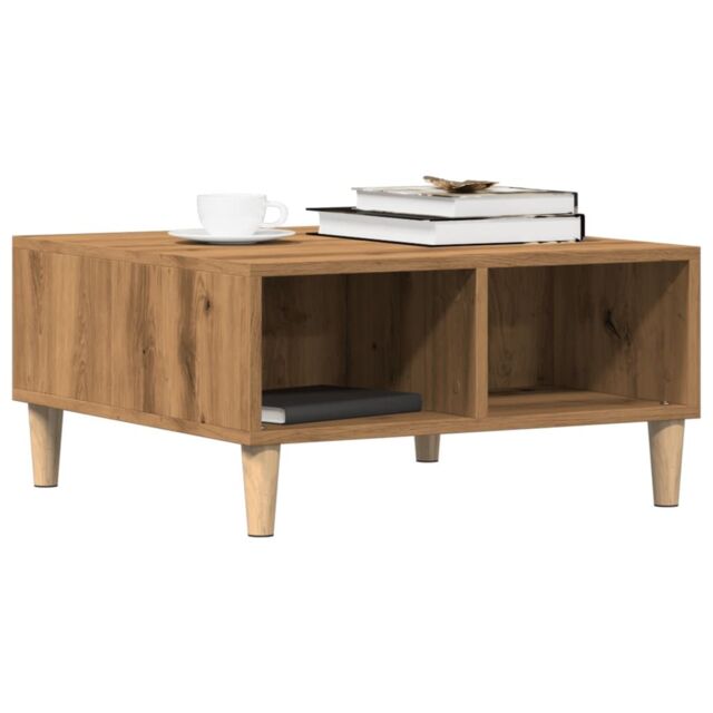 Berkfield Home Coffee Table Artisan Oak 60x60x30 cm Engineered Wood in Brown - Size: 60 x 60 x 30 cm - image 1