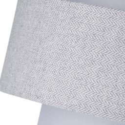 Happy Homewares Modern Herringbone Linen & Cotton Triple Tier Design Pendant Shade in Grey - thumbnail 3