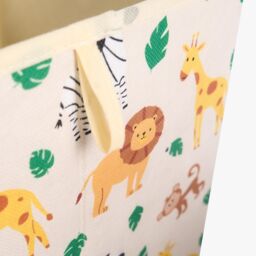 OHS Set Of 2 Safari Storage Box Cubes Folding Space Saving Shelf Boxes in Beige - thumbnail 1