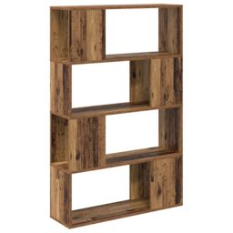 Berkfield Home Bookshelf Old wood Engineered wood 80 x 24 x 124 cm Shelving in Brown - thumbnail 7