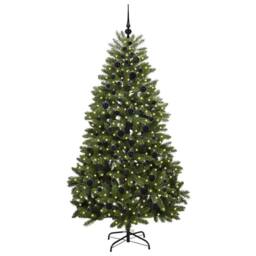 Berkfield Home Elegant Artificial Christmas Tree with Stand Green 210 cm PVC and - thumbnail 1