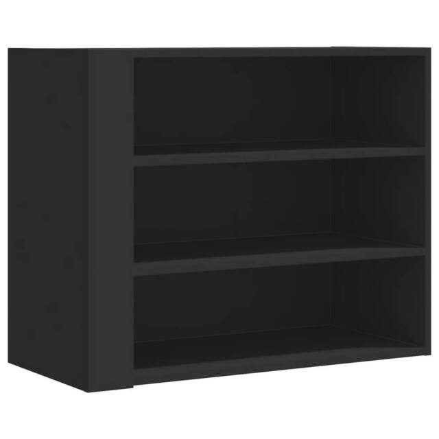 Berkfield Home Wall Cabinet Black 75x35x60 cm Engineered Wood - Size: 75 x 35 x 60 cm - image 1