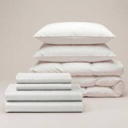 Bedable Sateen Bedding Bundle (Bedding Set + Duvet + 2 Pillows) in Grey - Size: Double - thumbnail 2