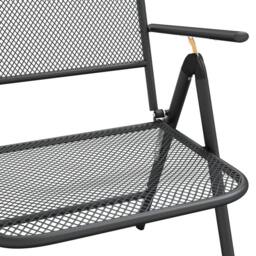 Berkfield Home Modern Folding Garden Chairs 4 pcs Expanded Metal Mesh Anthracite in Black - thumbnail 8
