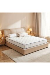Living and Home Plush Supportive Mattress with Quilted Top in White - Size: Double - thumbnail 3