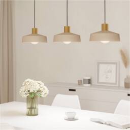 Loops Stylish Sandy Brushed Brass Triple Pendant Light for Indoor Ceilings