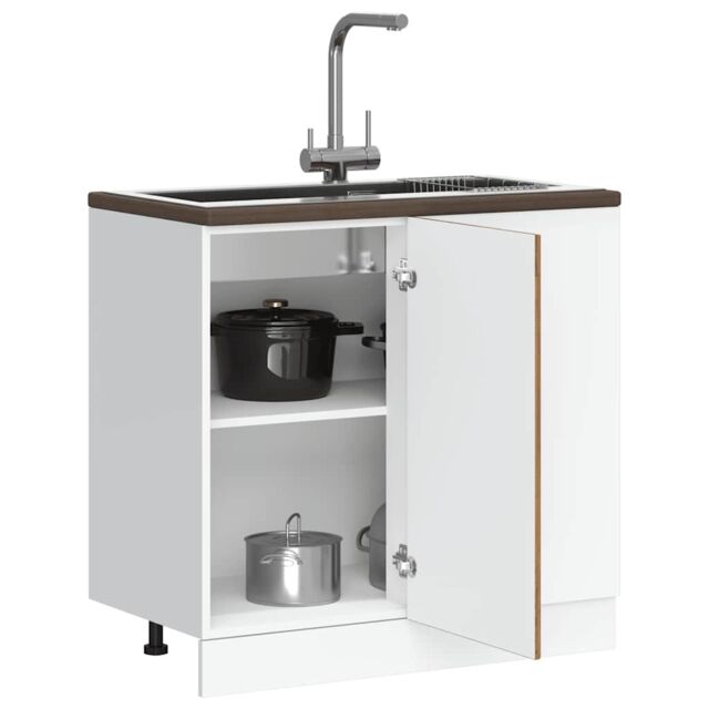 Berkfield Home Kitchen Base Cabinet Kalmar Old Wood Engineered Wood in Brown - image 1