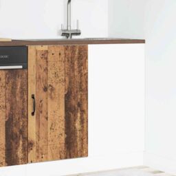 Berkfield Home Kitchen Base Cabinet Kalmar Old Wood Engineered Wood in Brown - thumbnail 3