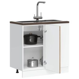 Berkfield Home Kitchen Base Cabinet Kalmar Old Wood Engineered Wood in Brown - thumbnail 1