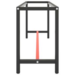 Berkfield Home Work Bench Frame Matte Black & Matte Red 190x50x79 cm Metal - Size: 190 x 50 x 79 cm - thumbnail 4