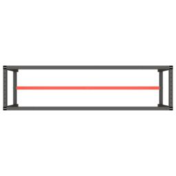 Berkfield Home Work Bench Frame Matte Black & Matte Red 190x50x79 cm Metal - Size: 190 x 50 x 79 cm - thumbnail 5