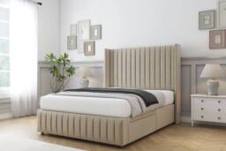"Sloomy Marlborough Coniston Divan Base 2 Drawers 54"" Headboard 12""Footboard in Cream - Size: Small Double" - thumbnail 3