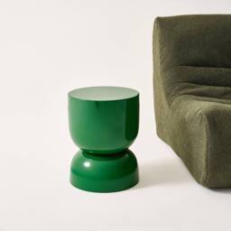 sweeek Coffee table, side table, bedside table, metal with glossy finish in Dark Green - thumbnail 5