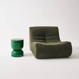 sweeek Coffee table, side table, bedside table, metal with glossy finish in Dark Green - thumbnail 4