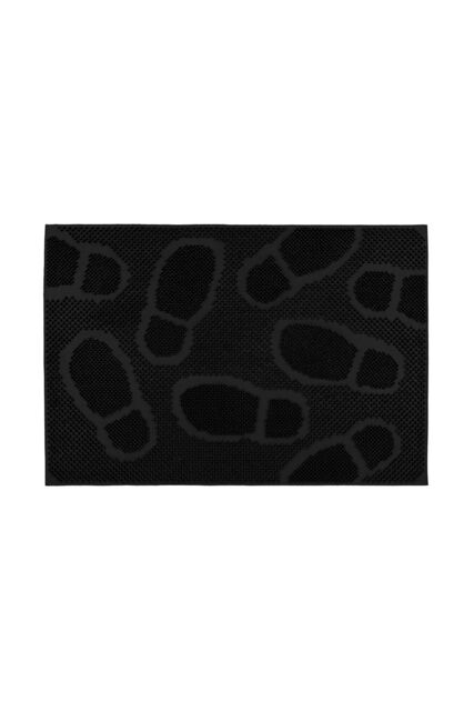 JVL Footprint Scraper Rubber Pin Doormat 40x60cm in Black - Size: 40 cm x 60 cm - image 1