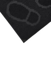 JVL Footprint Scraper Rubber Pin Doormat 40x60cm in Black - Size: 40 cm x 60 cm - thumbnail 4