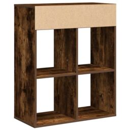 Berkfield Home Book Cabinet Smoked Oak 66x31x80 cm Engineered Wood in Brown - Size: 66 x 31 x 80 cm - thumbnail 6