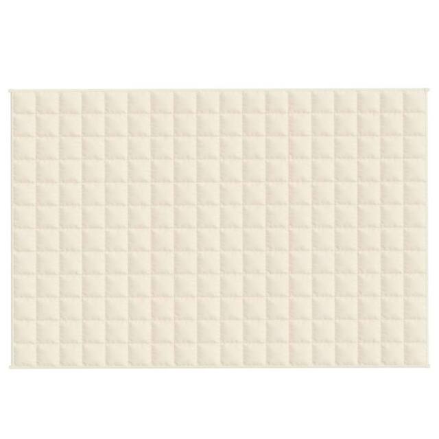 Berkfield Home Soft Weighted Blanket Light Cream 120x180 cm 9 kg Fabric - image 1