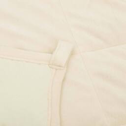 Berkfield Home Soft Weighted Blanket Light Cream 120x180 cm 9 kg Fabric - thumbnail 5