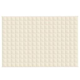 Berkfield Home Soft Weighted Blanket Light Cream 120x180 cm 9 kg Fabric - thumbnail 1