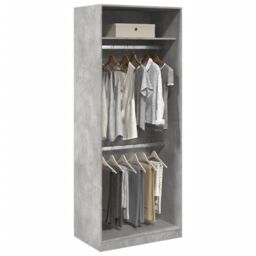 Berkfield Home Wardrobe Concrete Grey 80x50x200 cm Engineered Wood - Size: 80 x 50 x 200 cm - thumbnail 1