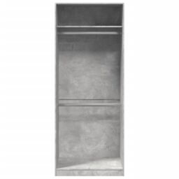 Berkfield Home Wardrobe Concrete Grey 80x50x200 cm Engineered Wood - Size: 80 x 50 x 200 cm - thumbnail 4