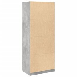 Berkfield Home Wardrobe Concrete Grey 80x50x200 cm Engineered Wood - Size: 80 x 50 x 200 cm - thumbnail 6