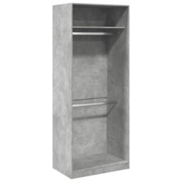 Berkfield Home Wardrobe Concrete Grey 80x50x200 cm Engineered Wood - Size: 80 x 50 x 200 cm - thumbnail 2