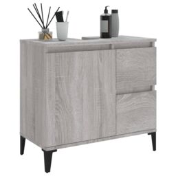 Berkfield Home Bathroom Cabinet Grey Sonoma 65x33x60 cm Engineered Wood - Size: 65 x 33 x 60 cm - thumbnail 5