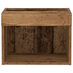 Berkfield Home Wall Cabinet with LED Lights Old Wood 40x30x30 cm in Brown - Size: 40 x 30 x 30 cm - thumbnail 5