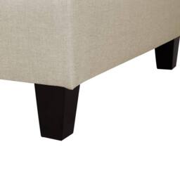 Wyld and Coco Beige Square Ottoman Footstool Polyester Upholstery Foam Filled - thumbnail 7