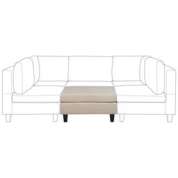 Wyld and Coco Beige Square Ottoman Footstool Polyester Upholstery Foam Filled - thumbnail 5
