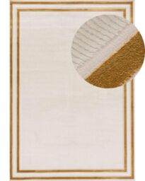THE RUGS Carmel Bordered Area Rug Runner Soft Pile Living Room Bedroom in Gold - Size: 200 cm x 290 cm - thumbnail 2