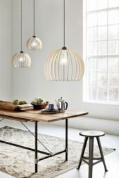 Nordlux Modern Indoor Pendant Light Brown Wood E27 Slatted - Mains Powered, IP20 - thumbnail 6