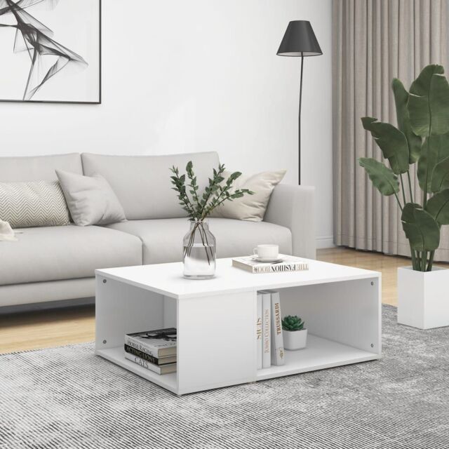 Berkfield Home Coffee Table White 90x67x33 cm Engineered Wood - Size: 90 x 67 x 33 cm - image 1