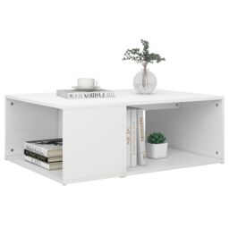 Berkfield Home Coffee Table White 90x67x33 cm Engineered Wood - Size: 90 x 67 x 33 cm - thumbnail 5