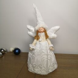 Samuel Alexander 35cm Christmas Tree Topper Angel Decoration in White - thumbnail 1