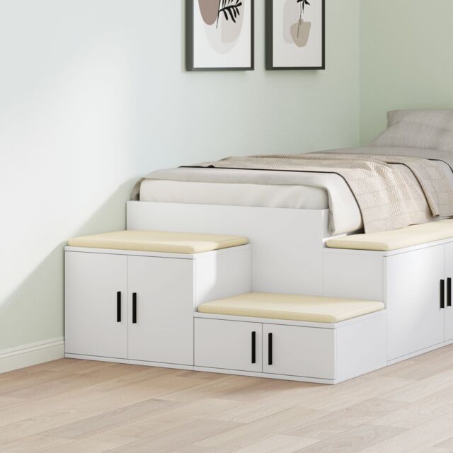 Berkfield Home White Storage Cabinet 103x41x40 cm Made from Engineered Wood - Size: 103 x 41 x 40 cm - image 1