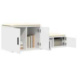 Berkfield Home White Storage Cabinet 103x41x40 cm Made from Engineered Wood - Size: 103 x 41 x 40 cm - thumbnail 3
